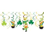 Leprechaun Swirl Decorations 12ct