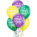 15ct, Assorted Mardi Gras Balloons