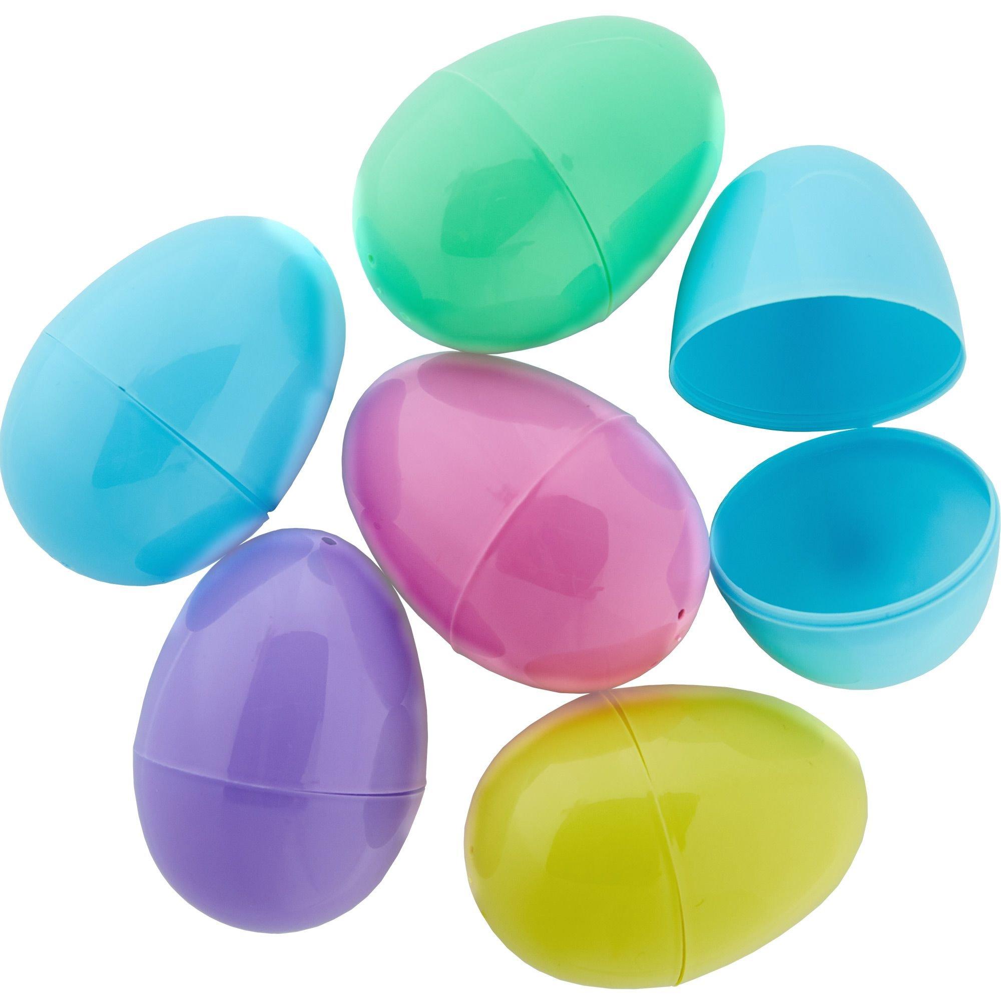 101 Pieces Fillable Easter Eggs,3.1'' Large Easter Eggs Empty, Colorful Bright Plastic Easter Eggs for Easter Eggs Hunt, Surprise Egg, Basket