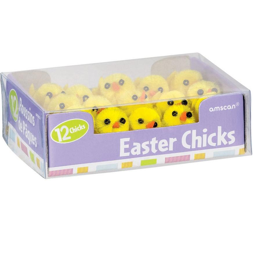 Chenille Easter Chicks 12ct