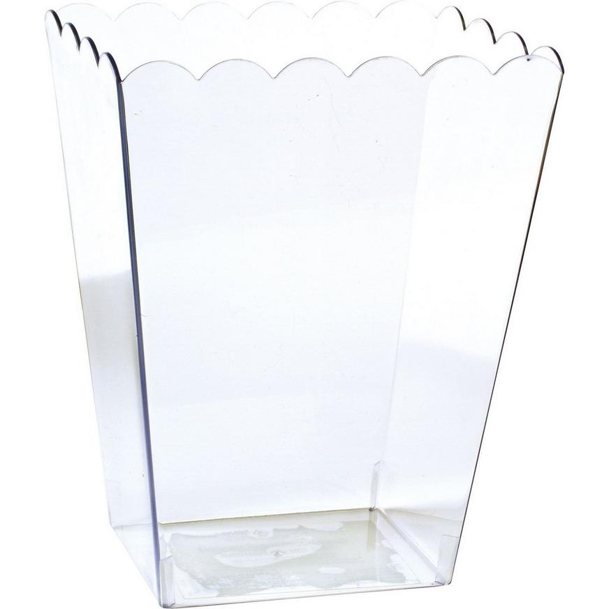 Large CLEAR Plastic Scalloped Container