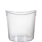 Clear Plastic Oval Ice Bucket