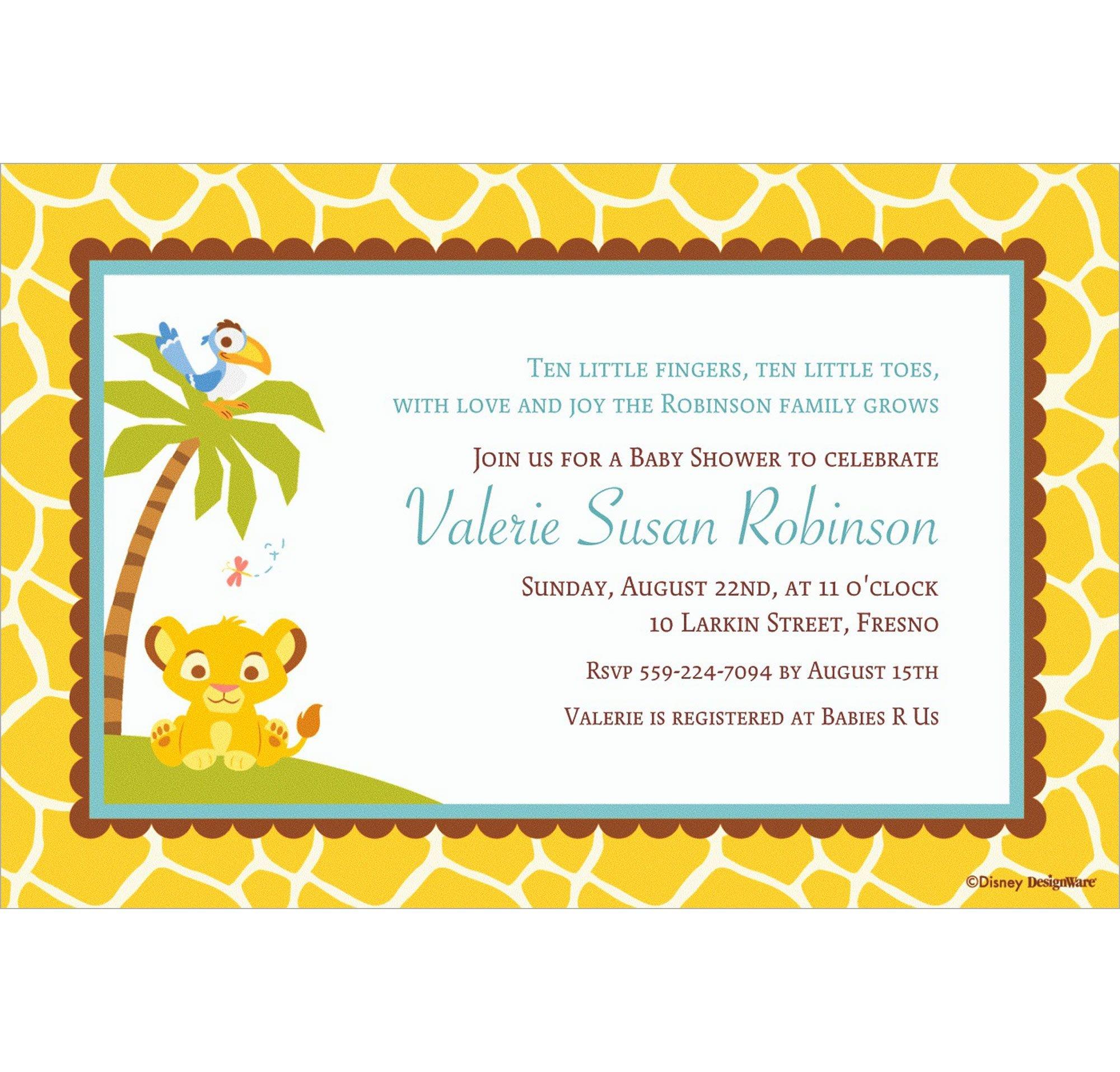 Lion King Baby Shower Invitation – Easy Inviting