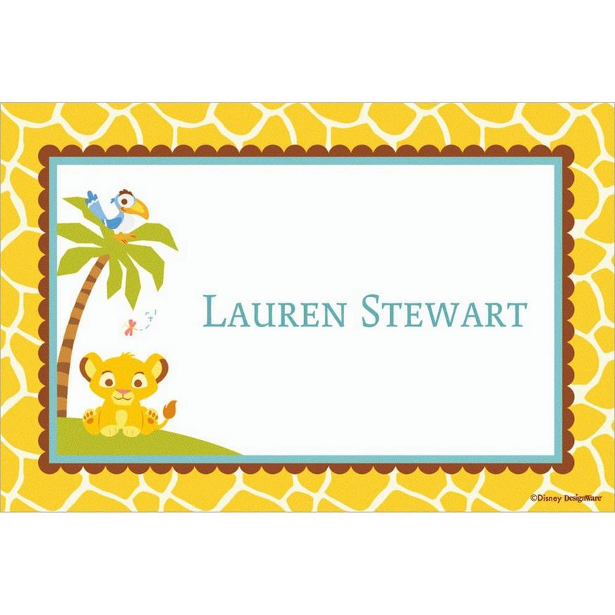 Custom Lion King Baby Shower Thank You Notes 