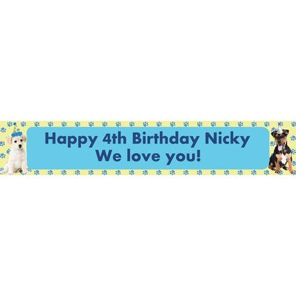 Custom Party Pups Banner 6ft