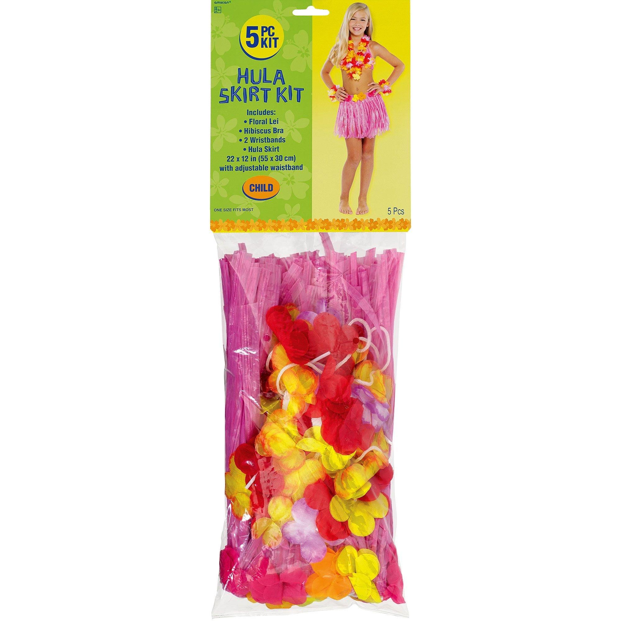 Beistle 54582-N Child Mini Hula Skirt for Halloween Party, 22-Inch Width by  12-Inch Length