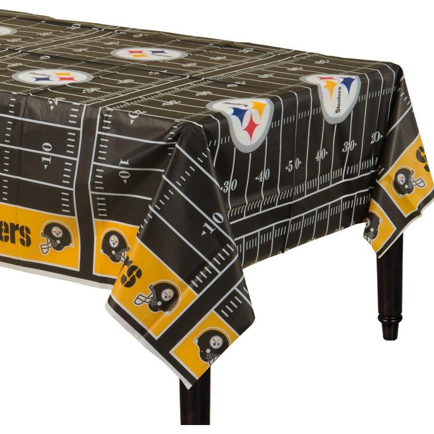 Pittsburgh Steelers Football Field Plastic Table Cover, 54in x 96in