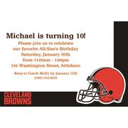 Custom Cleveland Browns Invitations 