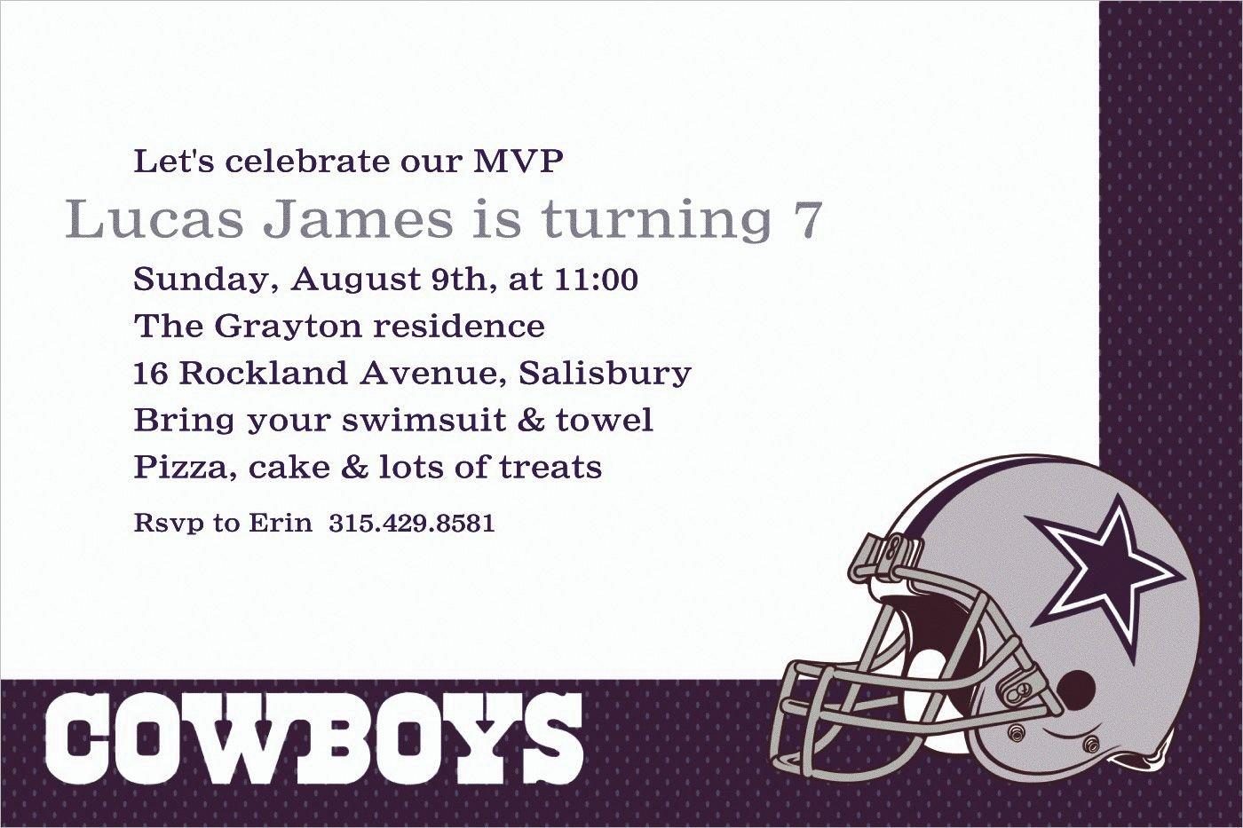 Custom Dallas Cowboys Invitations Party City