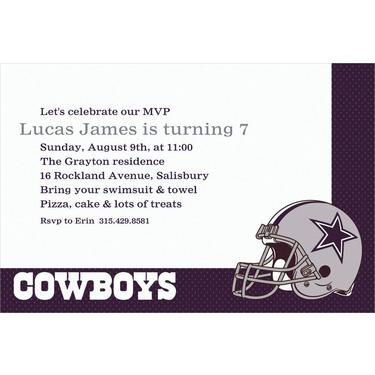 Custom Dallas Cowboys Invitations