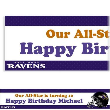 Custom Baltimore Ravens Banner 6ft