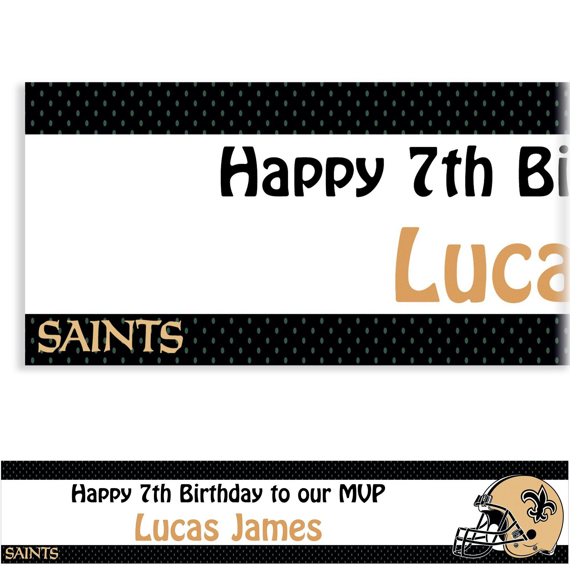 Gagliardetto A Festoni New Orleans Saints: Bandiera Con Logo E Scritte, 2,4 Metri, Per Decorazioni Tifosi