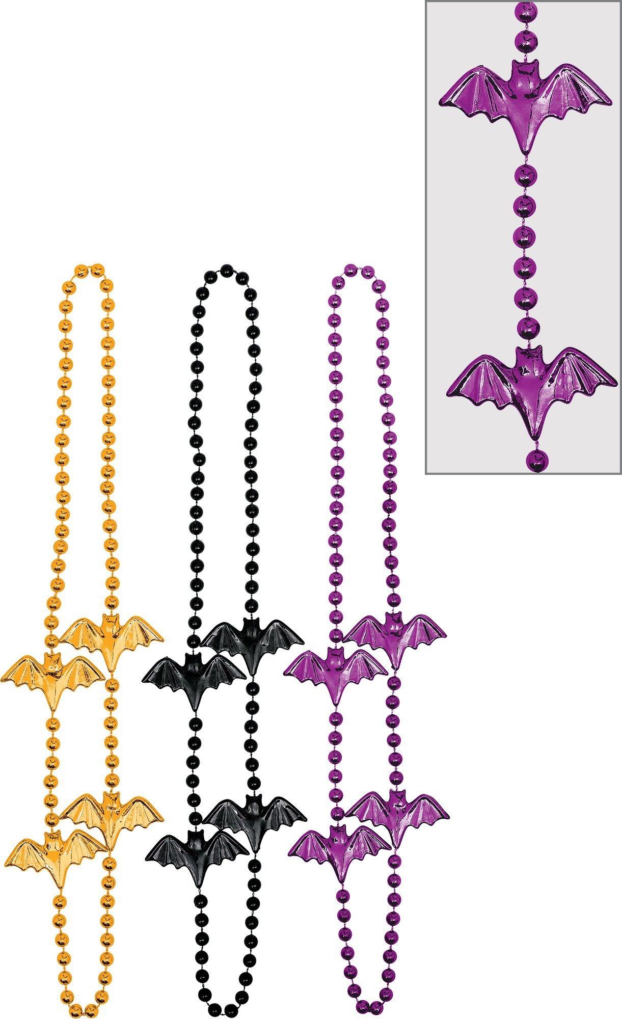 Bat Bead Necklaces 6ct