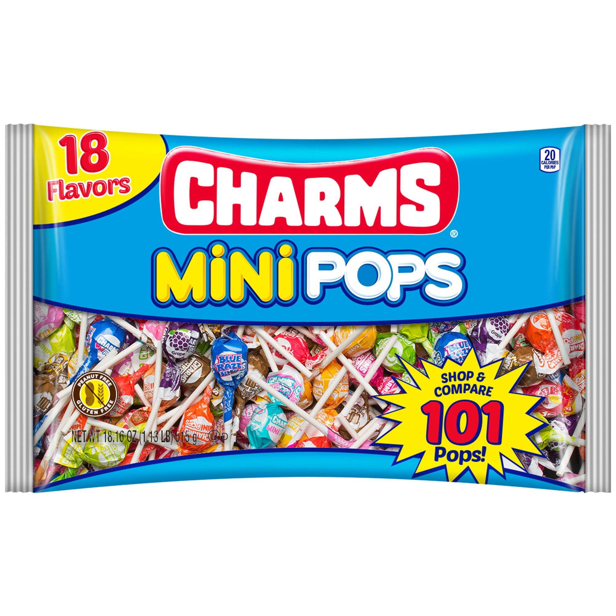 Charms Mini Pops Bag, 101pc 18 Flavors Party City