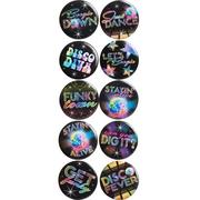 Disco 70s Buttons 10ct