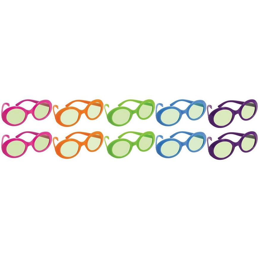 Multicolor 70s Sunglasses 10ct