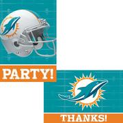 Miami Dolphins Invitations & Thank You Notes For 8
