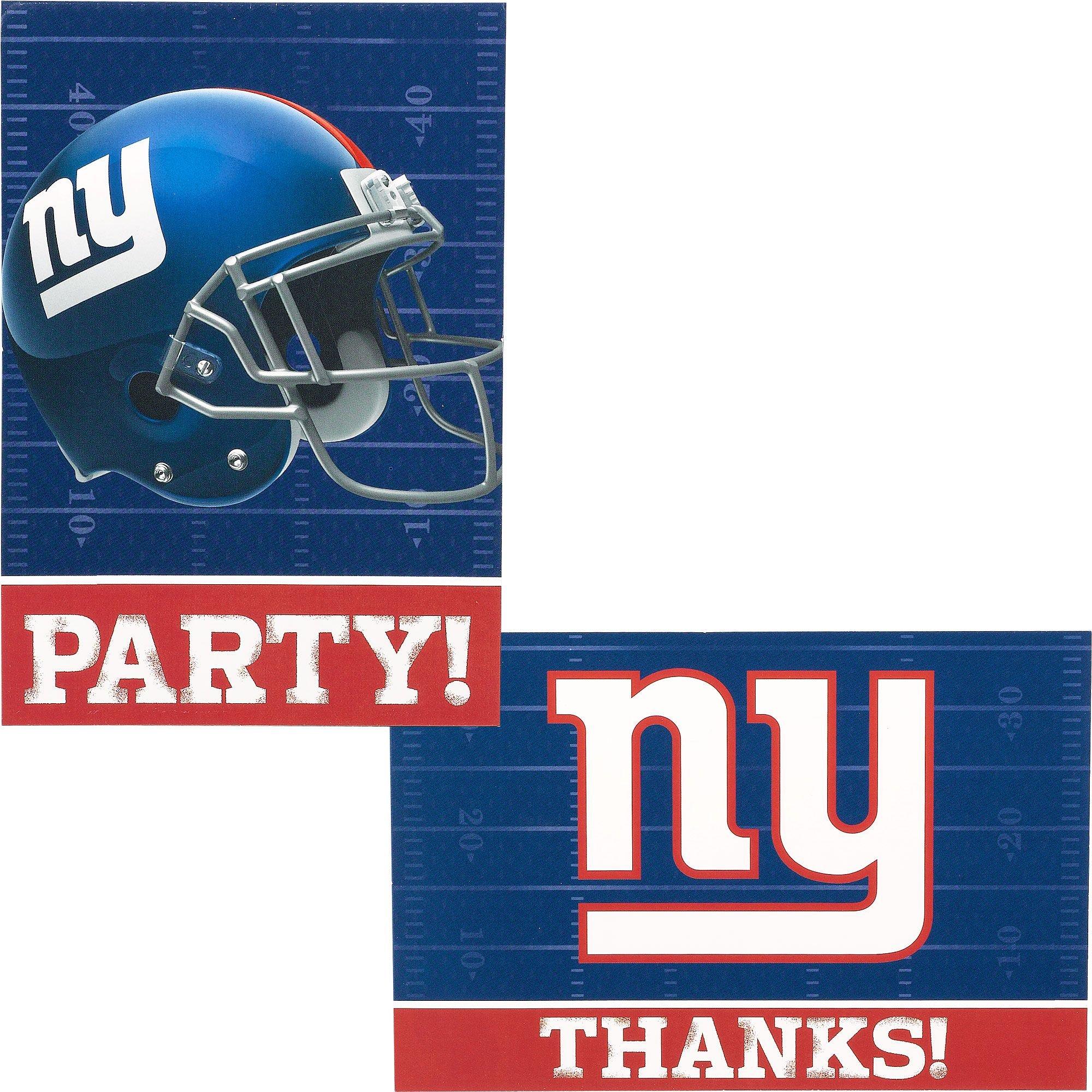 New York Giants Invitations &amp; Thank You Notes For 8 | Party City