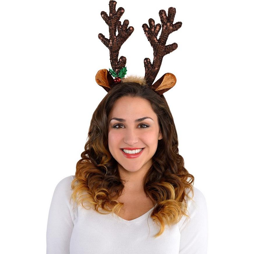 Sequin Reindeer Antlers Headband