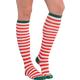 Candy Cane Striped Knee Socks
