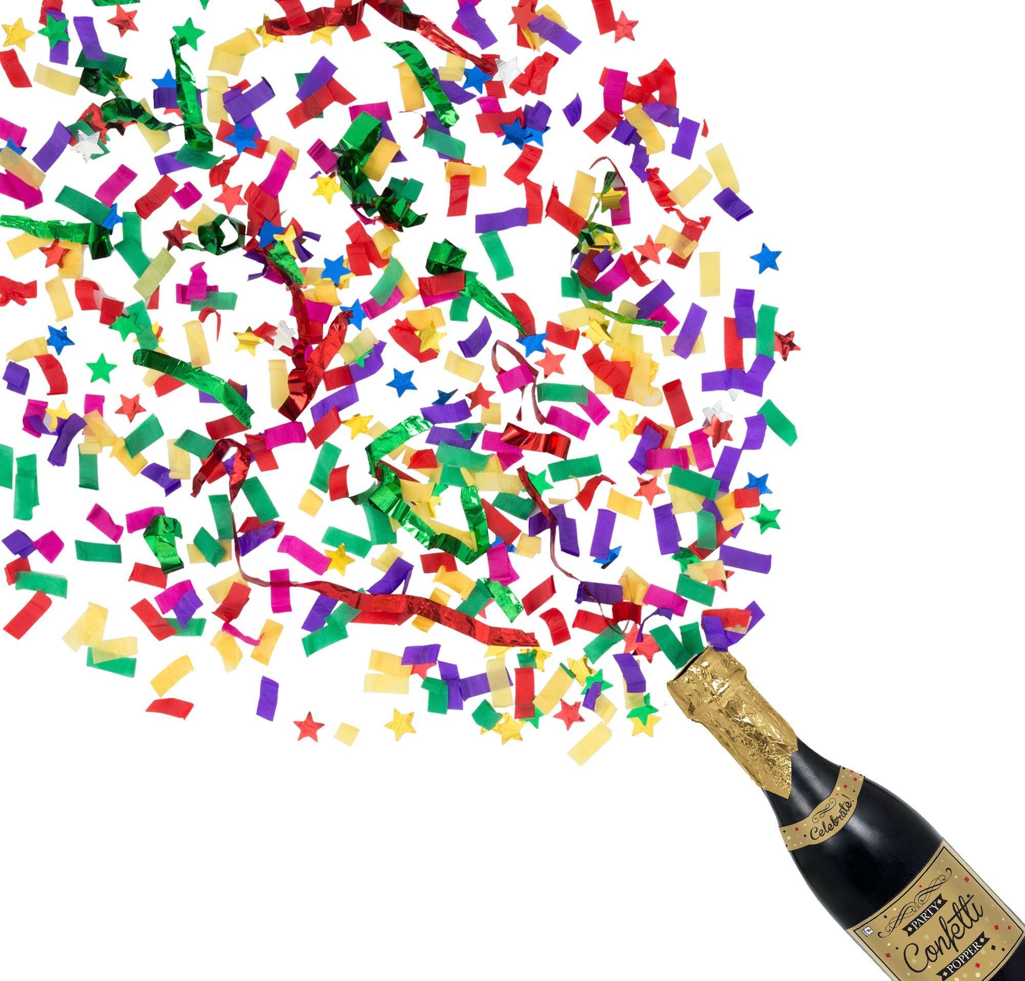 Champagne Bottle Confetti Popper 3 1/2in x 12 1/2in