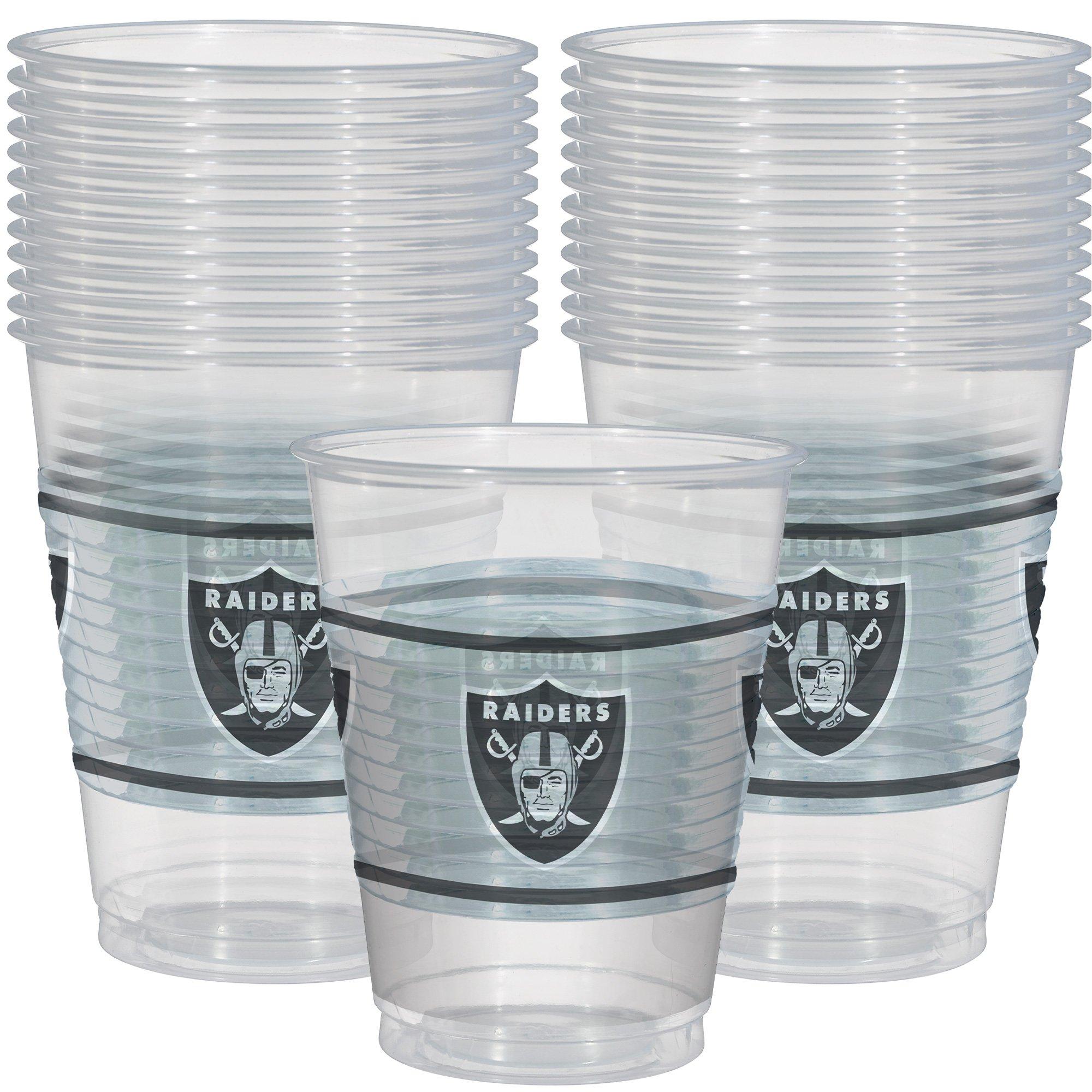 Las Vegas Raiders Plastic Cups, 25ct Party City