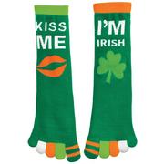 Kiss Me I'm Irish Toe Socks