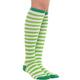 Green & White Striped Knee-High Socks