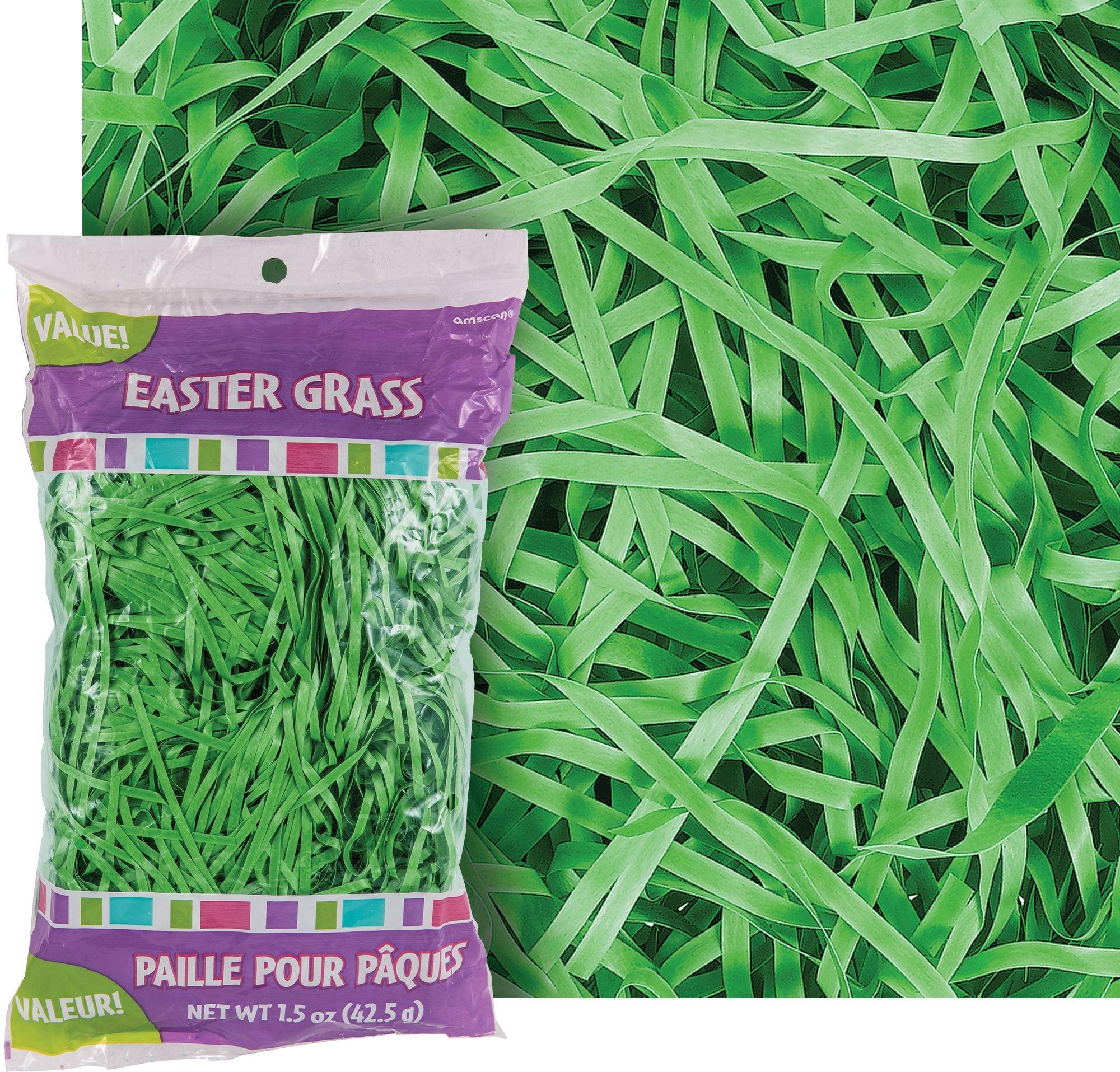 Forest Green Plastic Easter Grass 1.5oz Party City