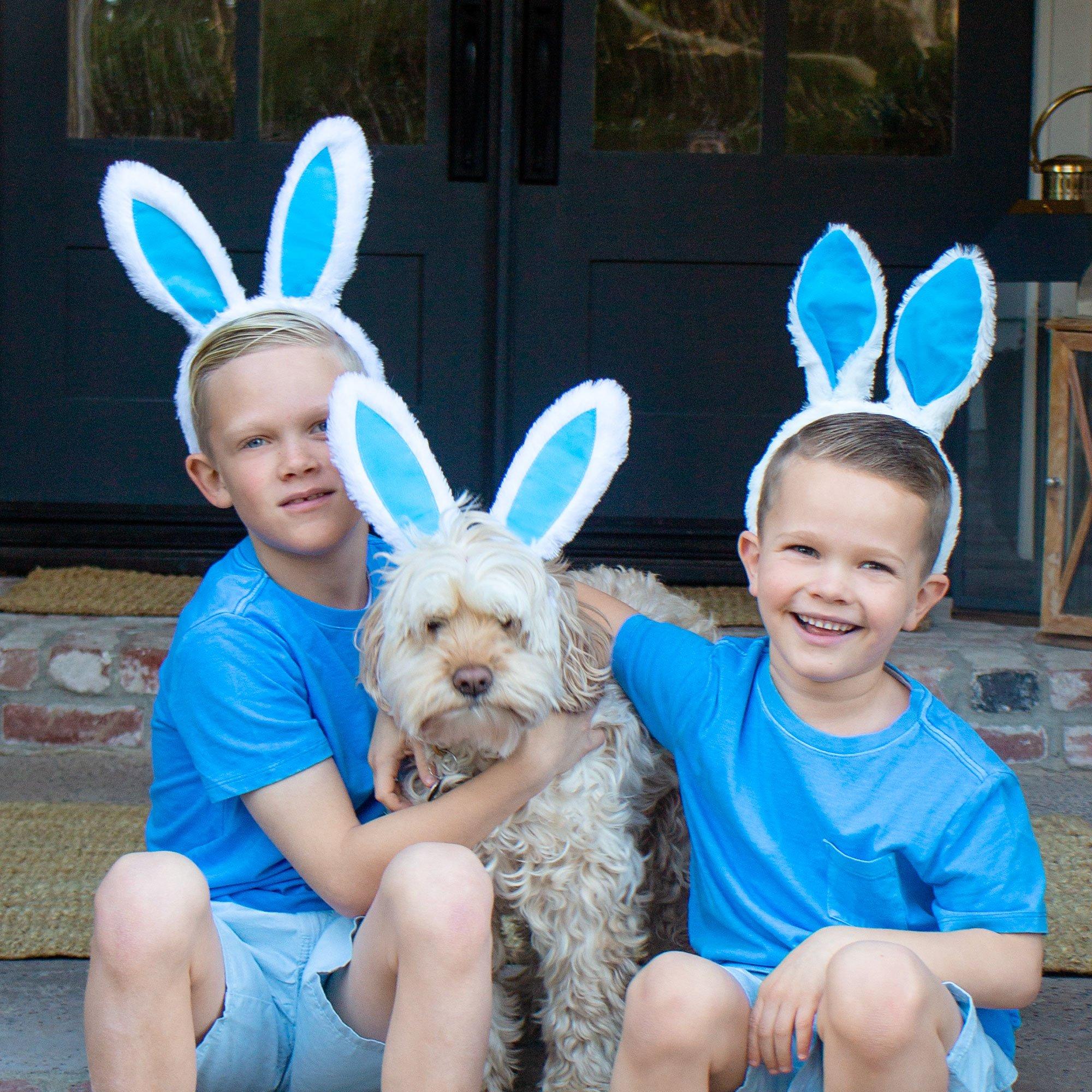 Caribbean Blue Bunny Ears Headband