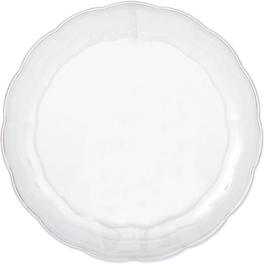Clear Plastic Scalloped Platter