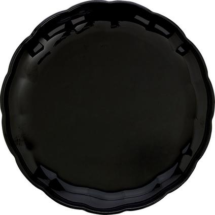 Black Plastic Scalloped Platter