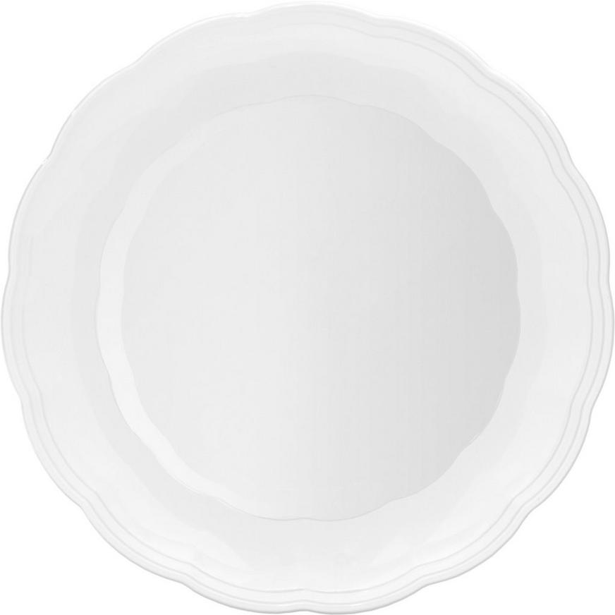 White Plastic Scalloped Platter