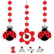 Fancy Ladybug String Decorations 3ct