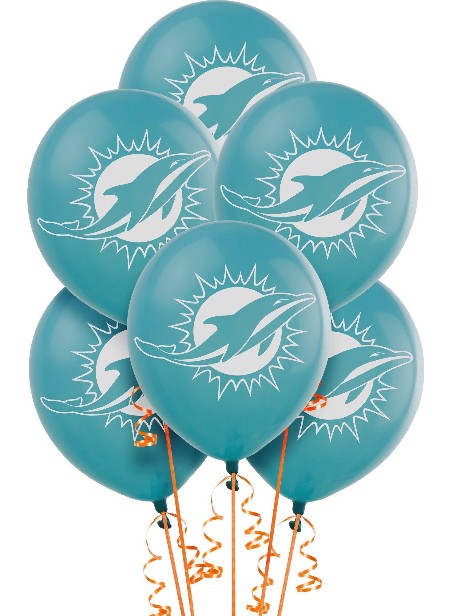 6ct, Miami Dolphins Balloons