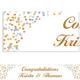 Custom Bunches of Hearts Gold Wedding Banner 6ft