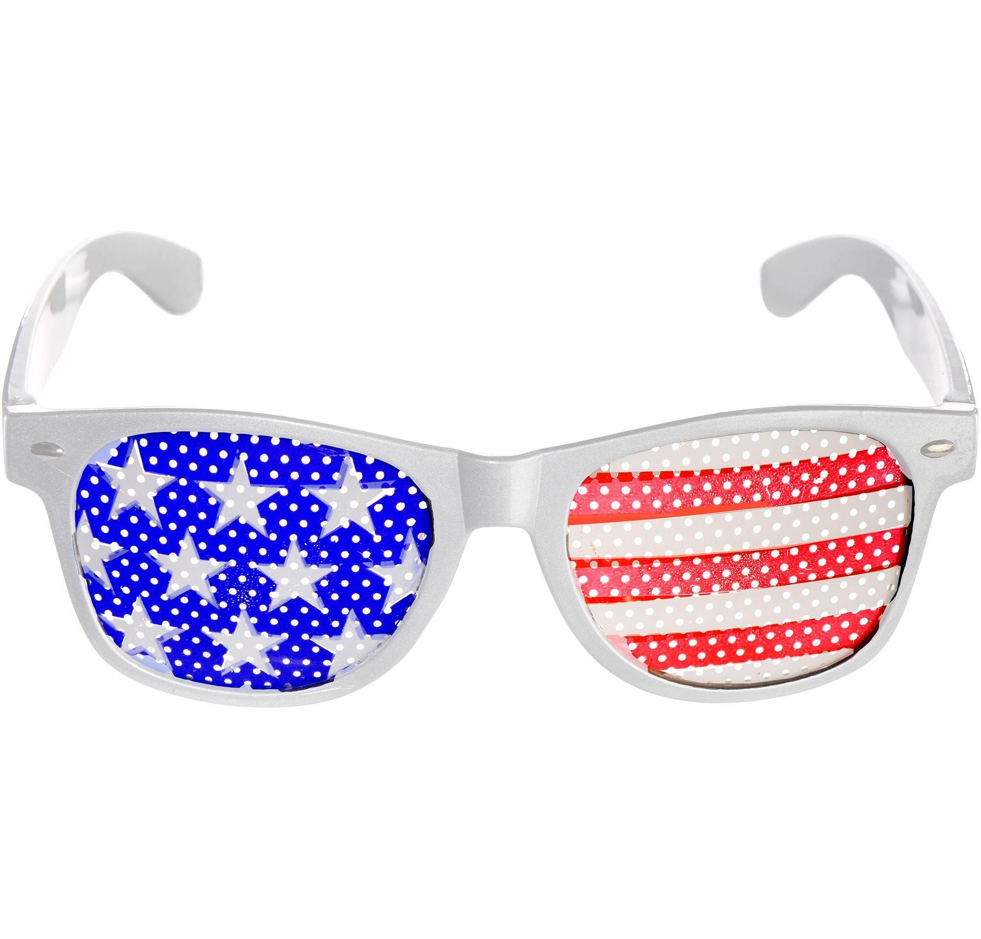 Patriotic American Flag Printed Glasses