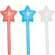 Patriotic Red, White & Blue Star Glow Wands 3ct