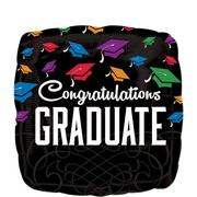 Graduation Balloon - Square Congratulations, 17in