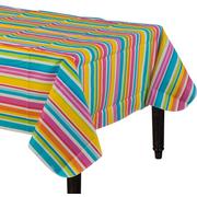 Summer Stripes Flannel-Backed Vinyl Table Cover