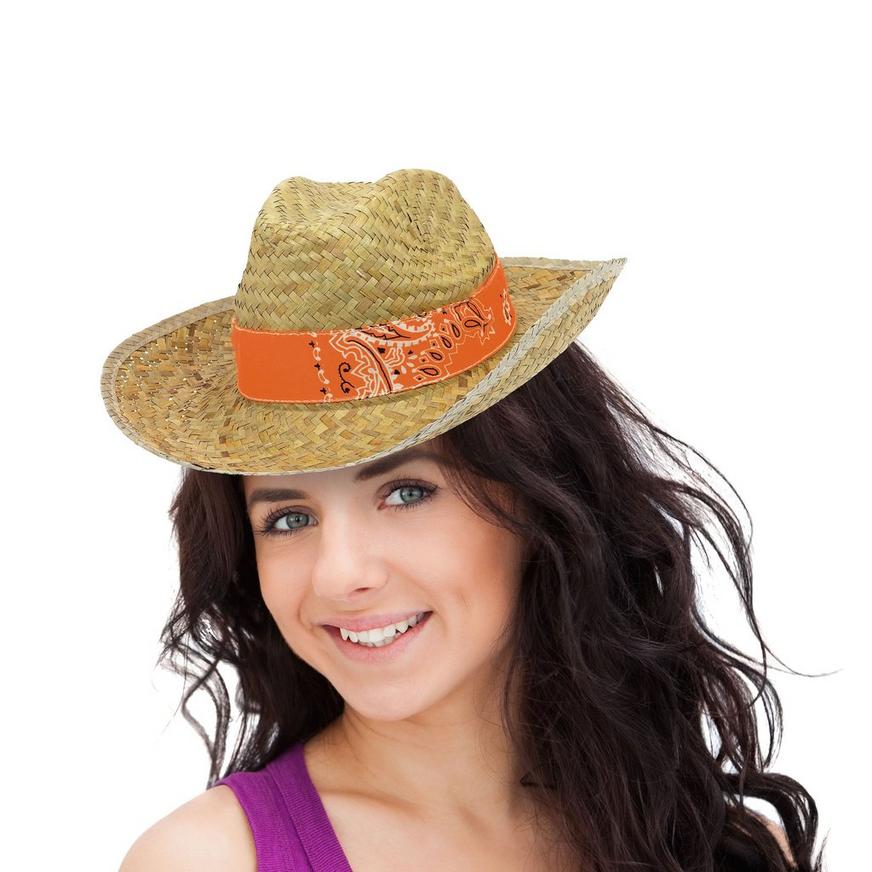 Paisley Straw Cowboy Hat