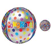 Orbz Dotty Geometric Congrats Balloon, 16in