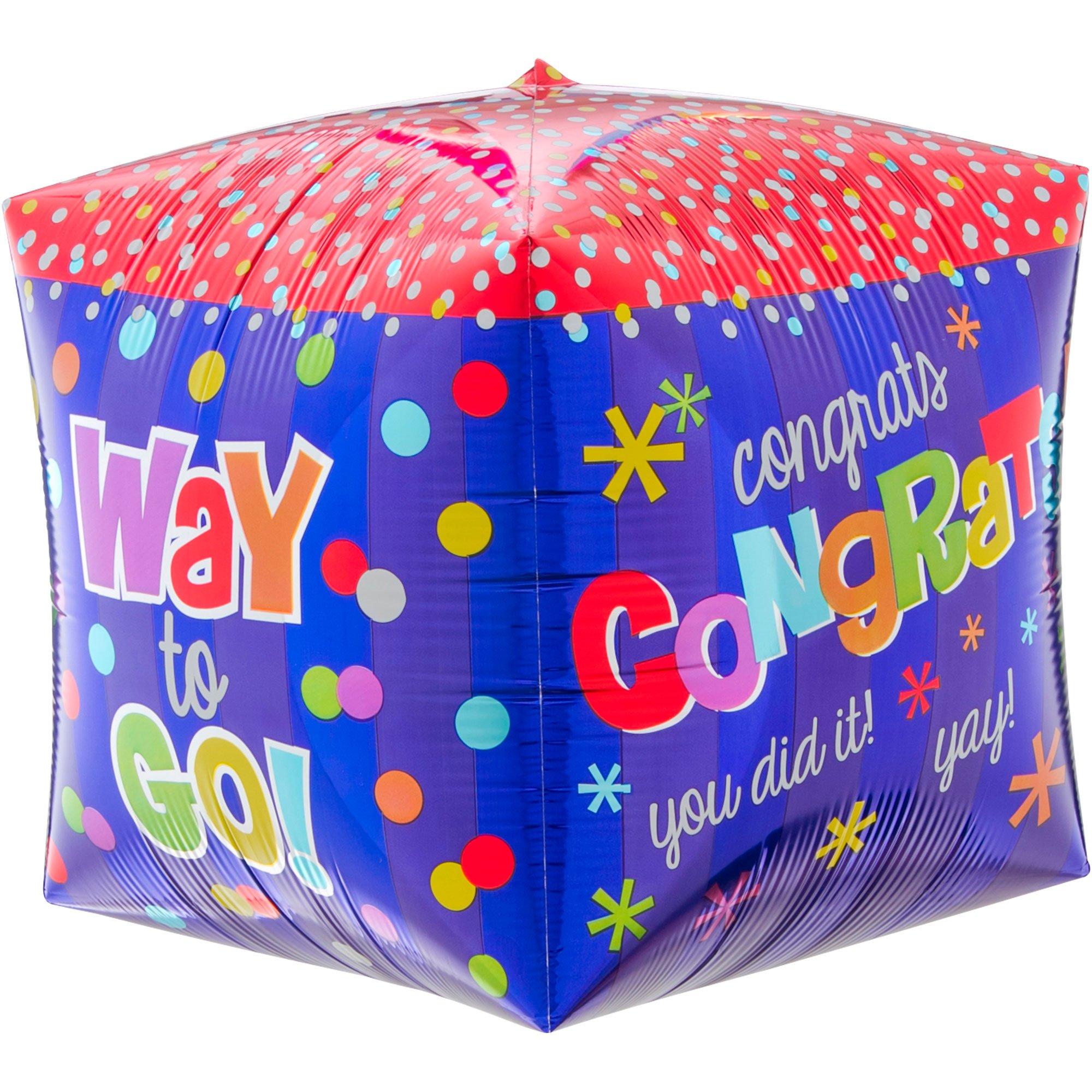 Congrats Way to Go Foil Balloon, 15in - Cubez