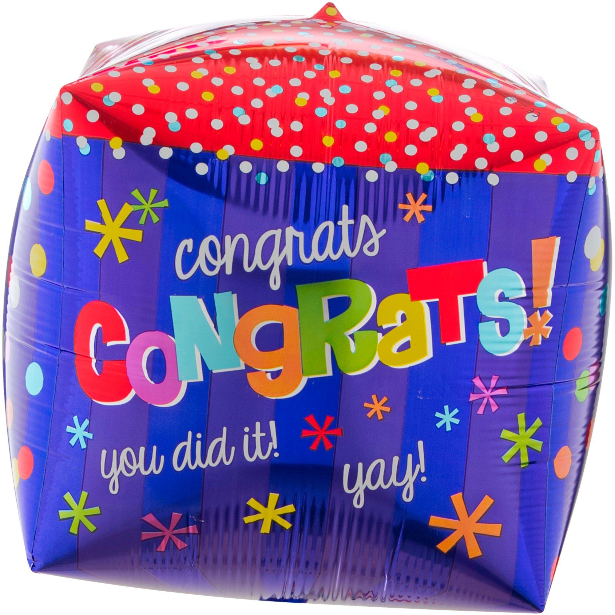 Congrats Way to Go Foil Balloon, 15in - Cubez