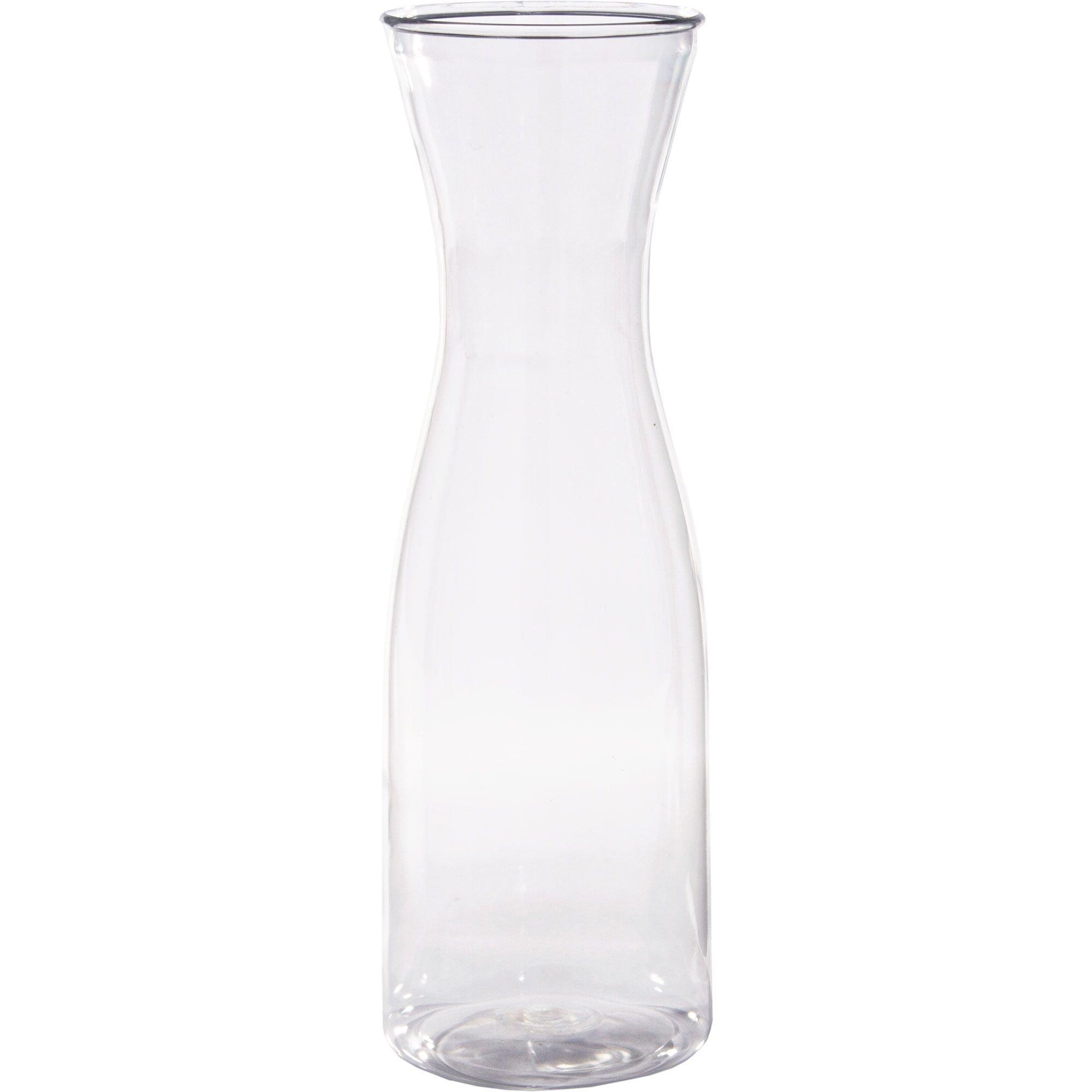 12 Carafes, 35 oz. Clear Large Plastic Wine Carafes with Lid