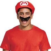 Adult Mario Hat & Moustache Costume Accessory Kit - Nintendo Super Mario Bros.