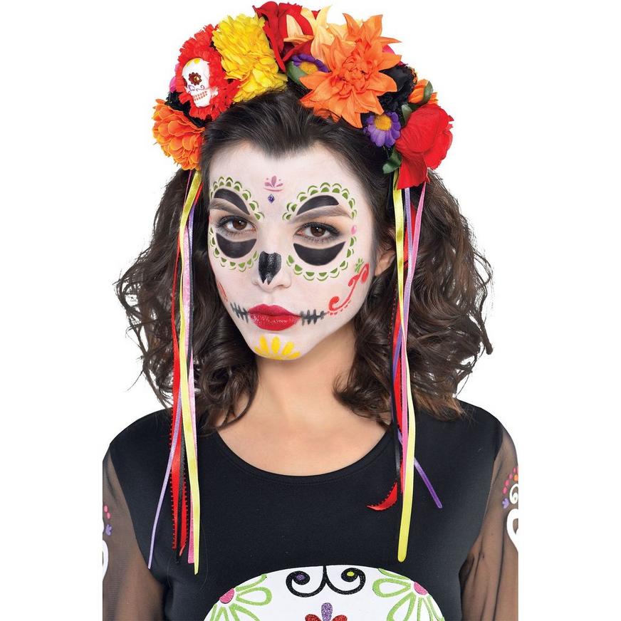 Skull Dia de los Muertos Day of the Dead Face Paint Vampire White Makeup Kit 