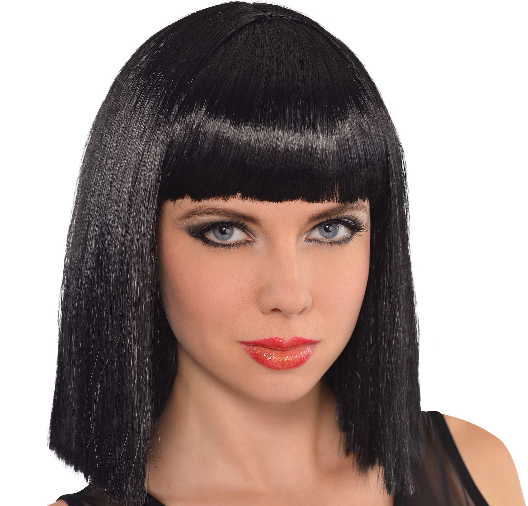 Black wig clearance bangs