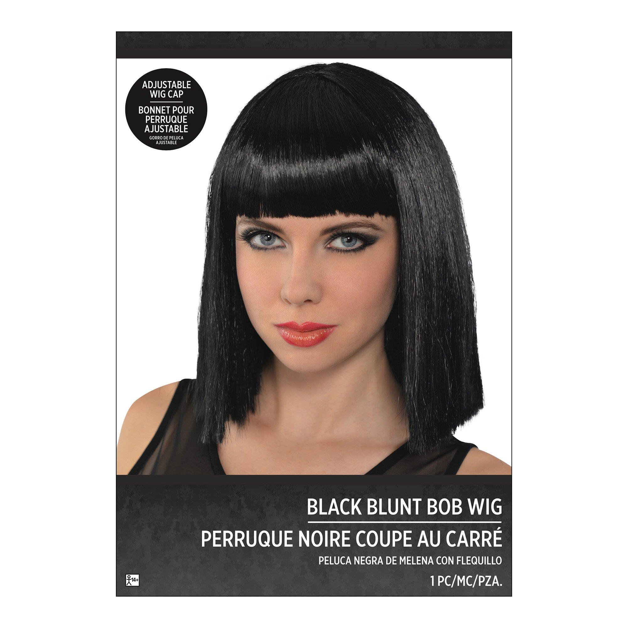 Ebony Blunt Bob Wig Party City