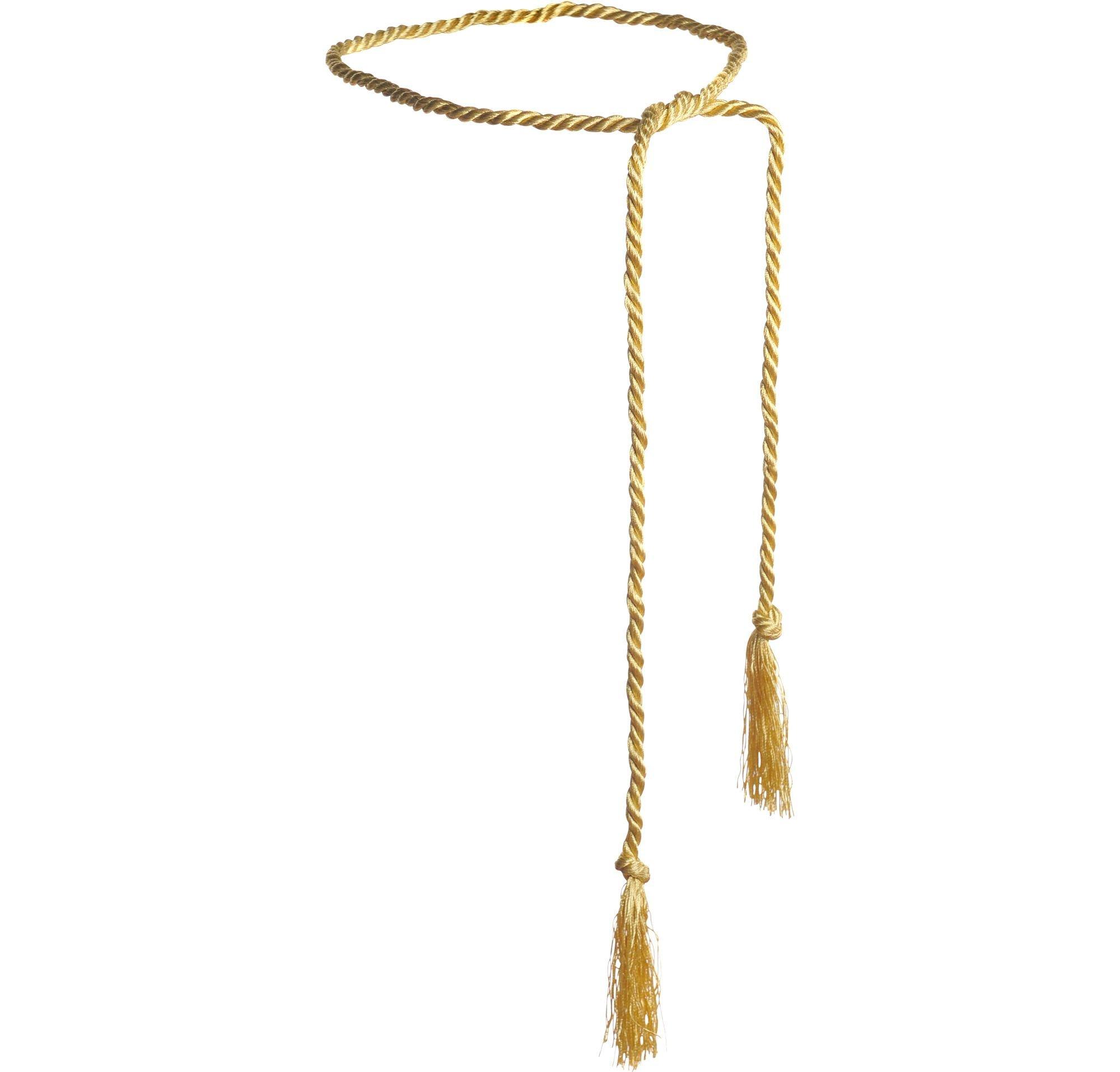 Light Gold Metallic Thick Cord Rope Tassel Belt – JHONEA ACCESSORIES